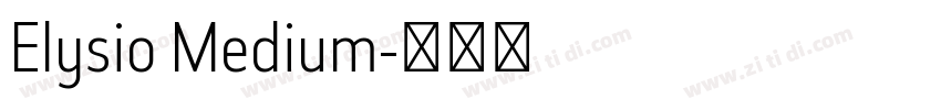 Elysio Medium字体转换